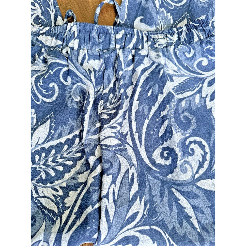 Vince Camuto Women's Paisley-Print Wide-Leg Drawstring Pants Blue Size S - Picture 6 of 6